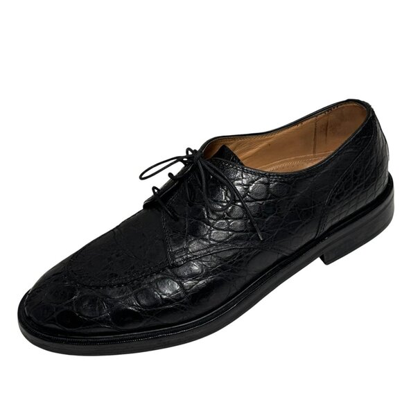 ZELLI Mens Split Toe CROCODILE Oxfords size 10 M Made in Italy $1300 - Picture 1 of 12